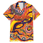 Custom NAIDOC Week 2024 Sunnies Family Matching Short Sleeve Bodycon Dress and Hawaiian Shirt Aboriginal Animals Keep The Fire Burning