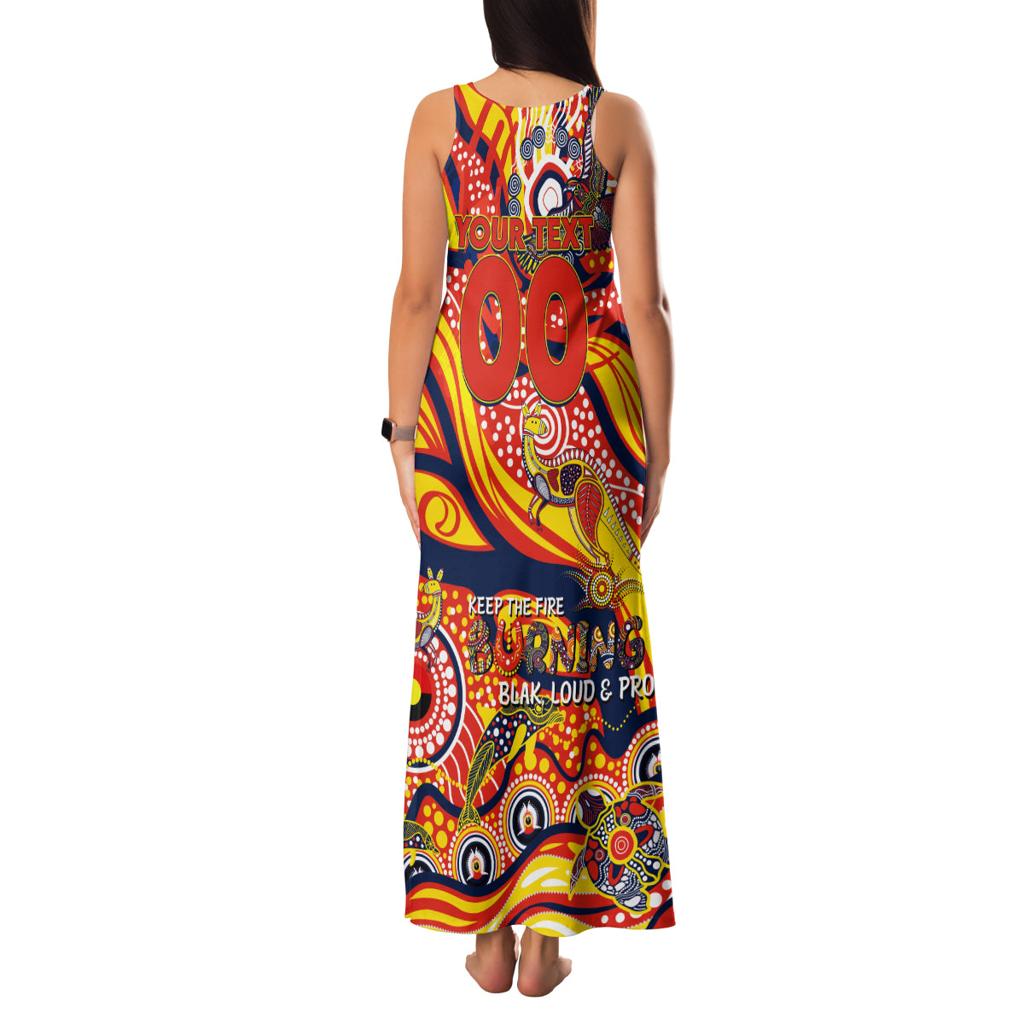 Custom NAIDOC Week 2024 Sunnies Family Matching Tank Maxi Dress and Hawaiian Shirt Aboriginal Animals Keep The Fire Burning