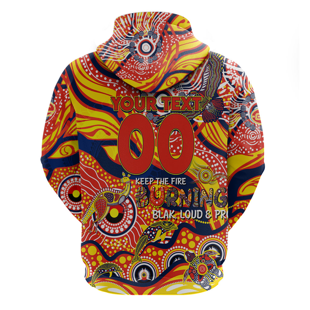 Custom NAIDOC Week 2024 Sunnies Hoodie Aboriginal Animals Keep The Fire Burning