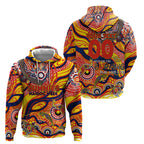Custom NAIDOC Week 2024 Sunnies Hoodie Aboriginal Animals Keep The Fire Burning