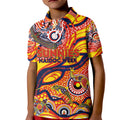 Custom NAIDOC Week 2024 Sunnies Kid Polo Shirt Aboriginal Animals Keep The Fire Burning