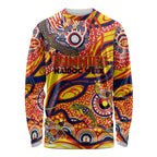Custom NAIDOC Week 2024 Sunnies Long Sleeve Shirt Aboriginal Animals Keep The Fire Burning