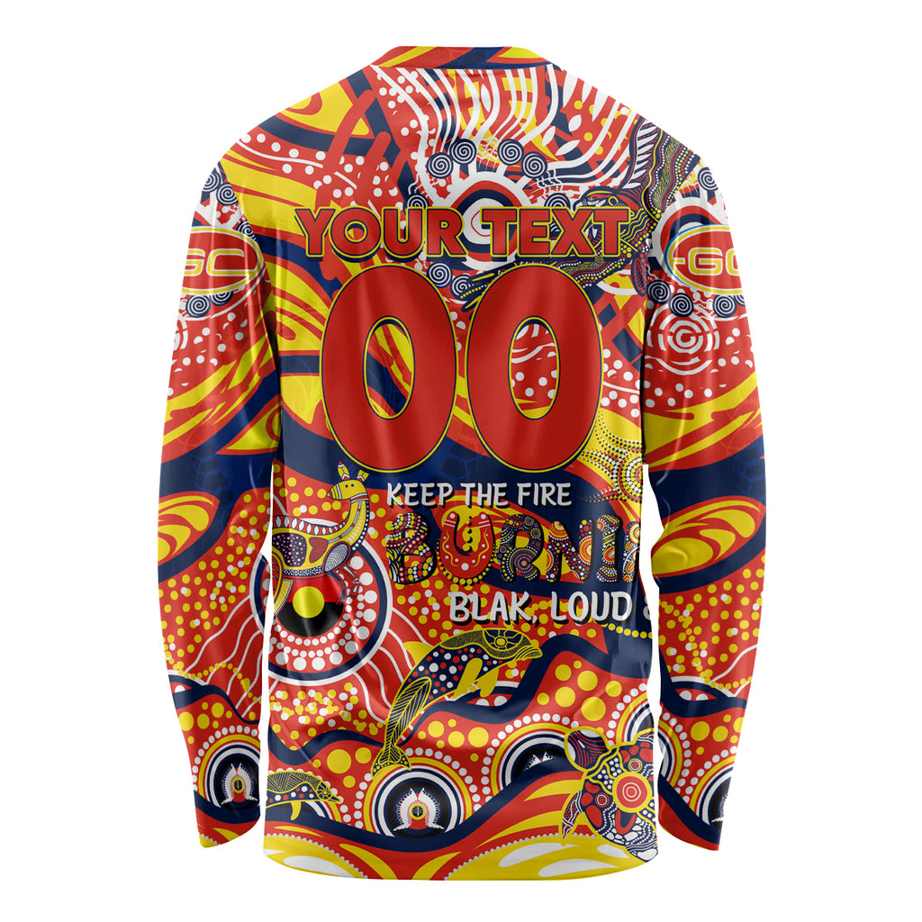 Custom NAIDOC Week 2024 Sunnies Long Sleeve Shirt Aboriginal Animals Keep The Fire Burning