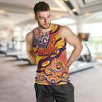 Custom NAIDOC Week 2024 Sunnies Men Tank Top Aboriginal Animals Keep The Fire Burning