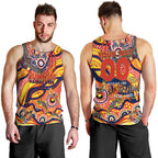 Custom NAIDOC Week 2024 Sunnies Men Tank Top Aboriginal Animals Keep The Fire Burning