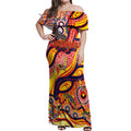 Custom NAIDOC Week 2024 Sunnies Off Shoulder Maxi Dress Aboriginal Animals Keep The Fire Burning