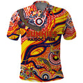 Custom NAIDOC Week 2024 Sunnies Polo Shirt Aboriginal Animals Keep The Fire Burning