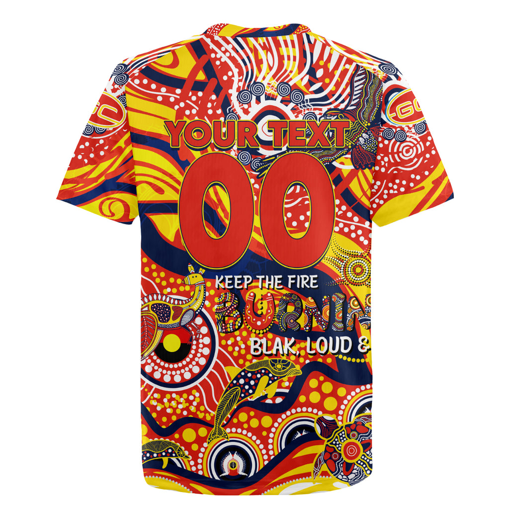 Custom NAIDOC Week 2024 Sunnies Rugby Jersey Aboriginal Animals Keep The Fire Burning