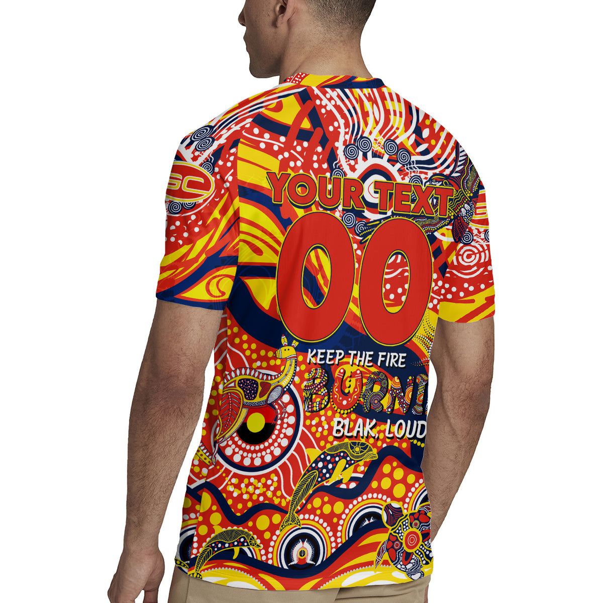 Custom NAIDOC Week 2024 Sunnies Rugby Jersey Aboriginal Animals Keep The Fire Burning
