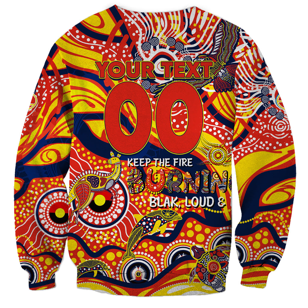 Custom NAIDOC Week 2024 Sunnies Sweatshirt Aboriginal Animals Keep The Fire Burning