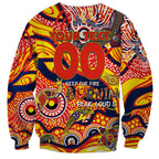 Custom NAIDOC Week 2024 Sunnies Sweatshirt Aboriginal Animals Keep The Fire Burning