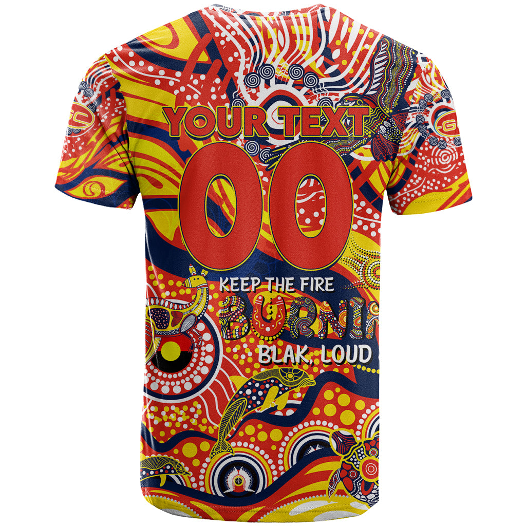 Custom NAIDOC Week 2024 Sunnies T Shirt Aboriginal Animals Keep The Fire Burning