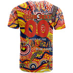 Custom NAIDOC Week 2024 Sunnies T Shirt Aboriginal Animals Keep The Fire Burning