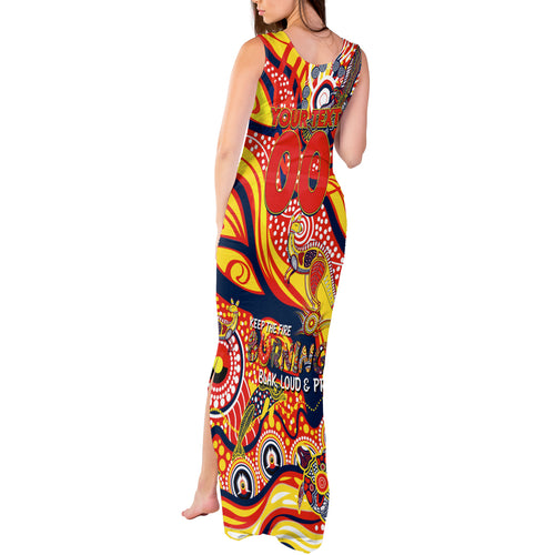 Custom NAIDOC Week 2024 Sunnies Tank Maxi Dress Aboriginal Animals Keep The Fire Burning