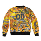 Custom NAIDOC Week 2024 Giants Bomber Jacket Aboriginal Animals Keep The Fire Burning