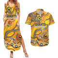 Custom NAIDOC Week 2024 Giants Couples Matching Summer Maxi Dress and Hawaiian Shirt Aboriginal Animals Keep The Fire Burning