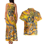 Custom NAIDOC Week 2024 Giants Couples Matching Tank Maxi Dress and Hawaiian Shirt Aboriginal Animals Keep The Fire Burning