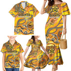 Custom NAIDOC Week 2024 Giants Family Matching Mermaid Dress and Hawaiian Shirt Aboriginal Animals Keep The Fire Burning