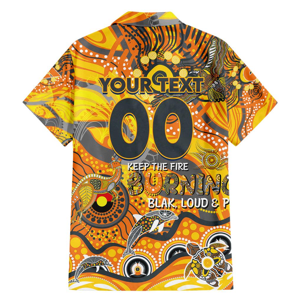 Custom NAIDOC Week 2024 Giants Family Matching Off Shoulder Maxi Dress and Hawaiian Shirt Aboriginal Animals Keep The Fire Burning