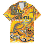 Custom NAIDOC Week 2024 Giants Family Matching Puletasi and Hawaiian Shirt Aboriginal Animals Keep The Fire Burning