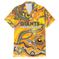 Custom NAIDOC Week 2024 Giants Family Matching Short Sleeve Bodycon Dress and Hawaiian Shirt Aboriginal Animals Keep The Fire Burning