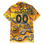 Custom NAIDOC Week 2024 Giants Family Matching Short Sleeve Bodycon Dress and Hawaiian Shirt Aboriginal Animals Keep The Fire Burning
