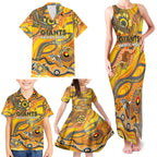 Custom NAIDOC Week 2024 Giants Family Matching Tank Maxi Dress and Hawaiian Shirt Aboriginal Animals Keep The Fire Burning