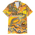 Custom NAIDOC Week 2024 Giants Hawaiian Shirt Aboriginal Animals Keep The Fire Burning