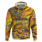 Custom NAIDOC Week 2024 Giants Hoodie Aboriginal Animals Keep The Fire Burning