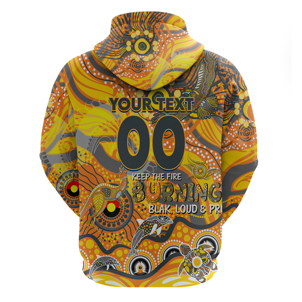 Custom NAIDOC Week 2024 Giants Hoodie Aboriginal Animals Keep The Fire Burning