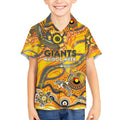 Custom NAIDOC Week 2024 Giants Kid Hawaiian Shirt Aboriginal Animals Keep The Fire Burning