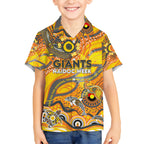 Custom NAIDOC Week 2024 Giants Kid Hawaiian Shirt Aboriginal Animals Keep The Fire Burning