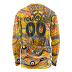 Custom NAIDOC Week 2024 Giants Long Sleeve Shirt Aboriginal Animals Keep The Fire Burning