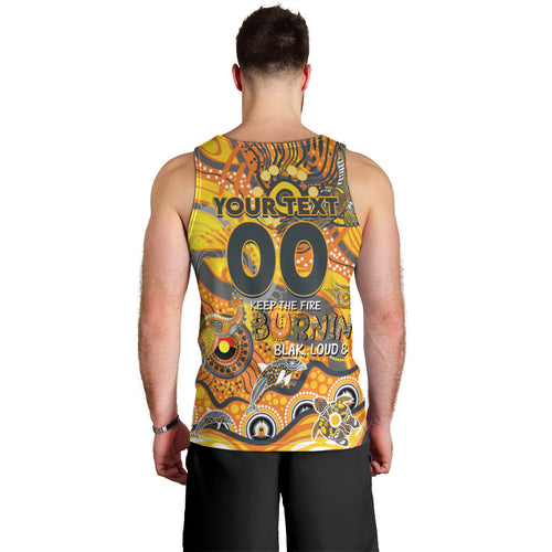 Custom NAIDOC Week 2024 Giants Men Tank Top Aboriginal Animals Keep The Fire Burning