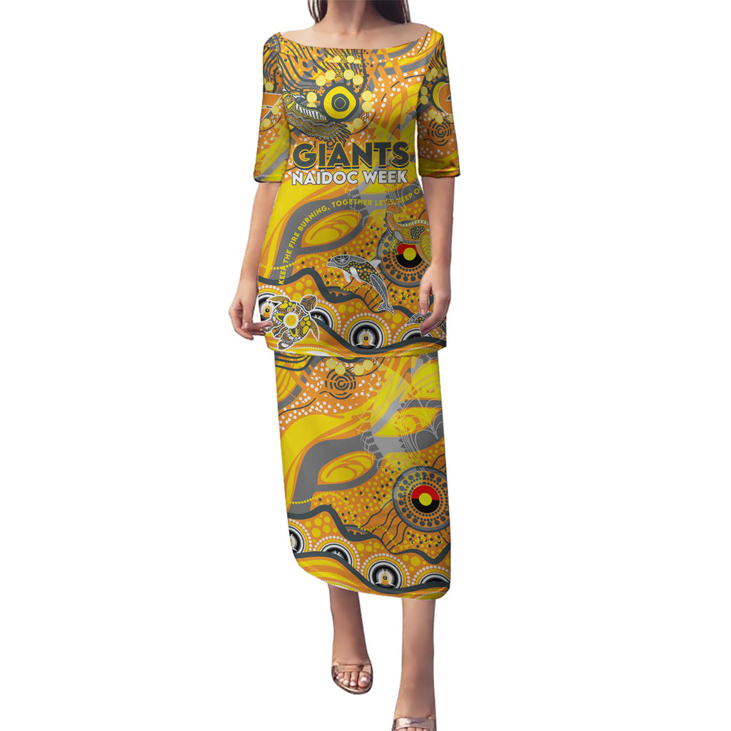 Custom NAIDOC Week 2024 Giants Puletasi Aboriginal Animals Keep The Fire Burning