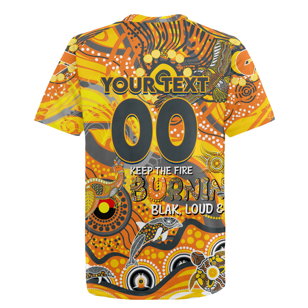 Custom NAIDOC Week 2024 Giants Rugby Jersey Aboriginal Animals Keep The Fire Burning