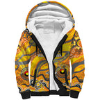 Custom NAIDOC Week 2024 Giants Sherpa Hoodie Aboriginal Animals Keep The Fire Burning