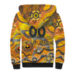 Custom NAIDOC Week 2024 Giants Sherpa Hoodie Aboriginal Animals Keep The Fire Burning