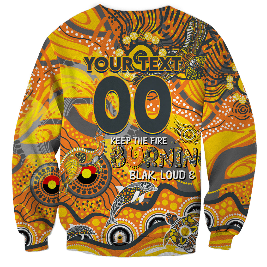 Custom NAIDOC Week 2024 Giants Sweatshirt Aboriginal Animals Keep The Fire Burning