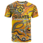 Custom NAIDOC Week 2024 Giants T Shirt Aboriginal Animals Keep The Fire Burning