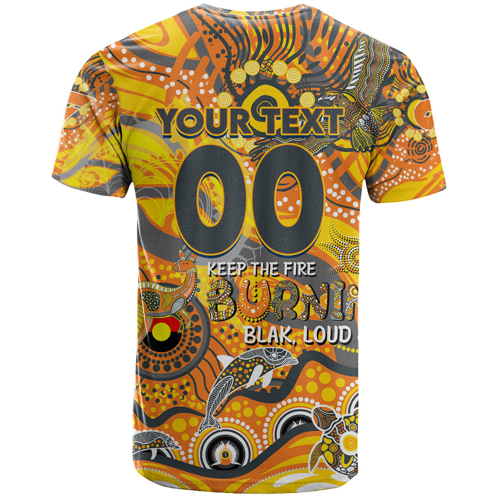 Custom NAIDOC Week 2024 Giants T Shirt Aboriginal Animals Keep The Fire Burning