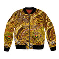 Custom NAIDOC Week 2024 Hawks Bomber Jacket Aboriginal Animals Keep The Fire Burning