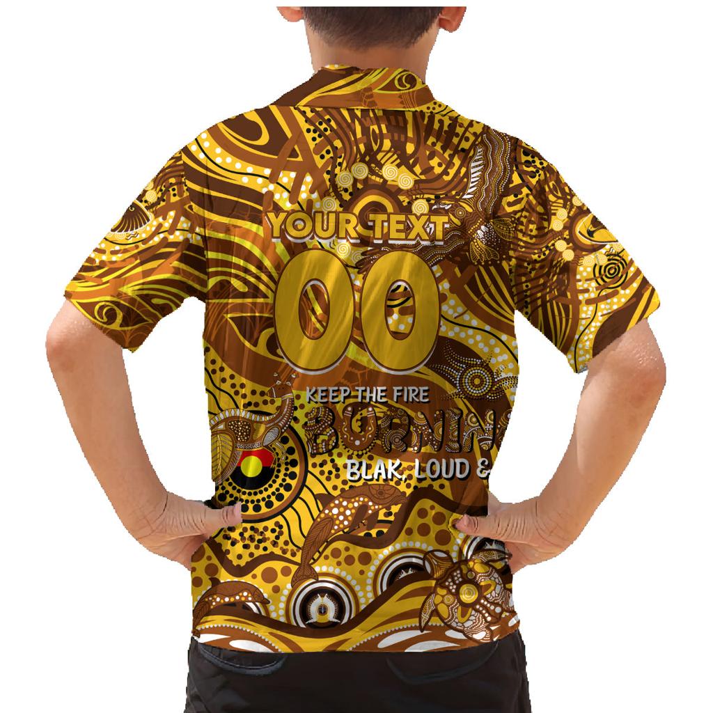 Custom NAIDOC Week 2024 Hawks Family Matching Mermaid Dress and Hawaiian Shirt Aboriginal Animals Keep The Fire Burning