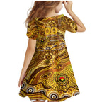 Custom NAIDOC Week 2024 Hawks Family Matching Mermaid Dress and Hawaiian Shirt Aboriginal Animals Keep The Fire Burning