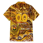 Custom NAIDOC Week 2024 Hawks Family Matching Off The Shoulder Long Sleeve Dress and Hawaiian Shirt Aboriginal Animals Keep The Fire Burning