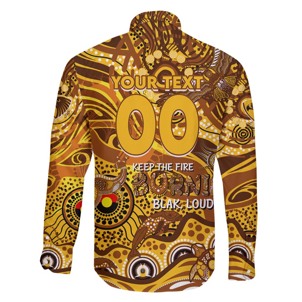 Custom NAIDOC Week 2024 Hawks Family Matching Puletasi and Hawaiian Shirt Aboriginal Animals Keep The Fire Burning