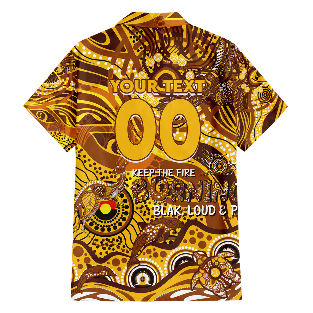 Custom NAIDOC Week 2024 Hawks Hawaiian Shirt Aboriginal Animals Keep The Fire Burning