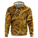 Custom NAIDOC Week 2024 Hawks Hoodie Aboriginal Animals Keep The Fire Burning