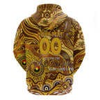 Custom NAIDOC Week 2024 Hawks Hoodie Aboriginal Animals Keep The Fire Burning