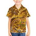 Custom NAIDOC Week 2024 Hawks Kid Hawaiian Shirt Aboriginal Animals Keep The Fire Burning